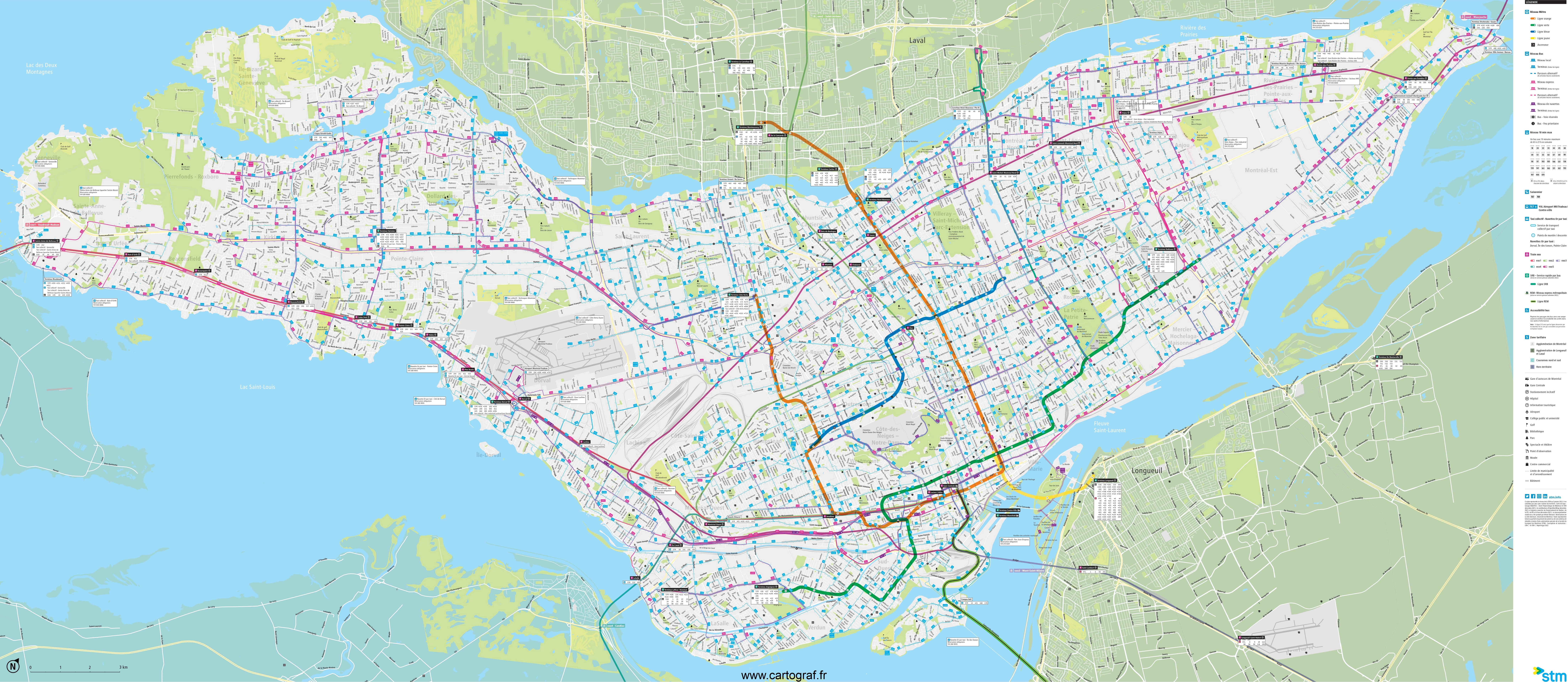 Carte de Montréal pour la zone d’intervention Suinet Solution